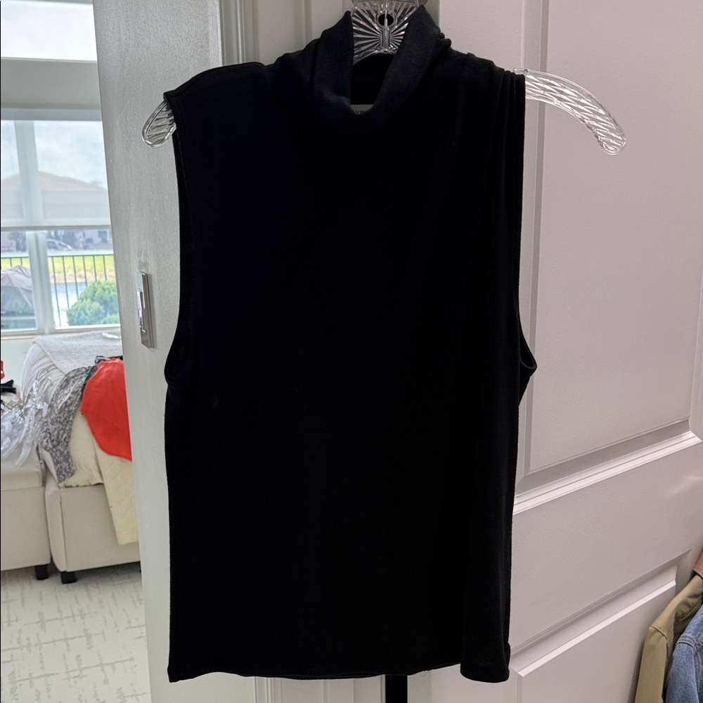 Vince Black Sleeveless Tank Top